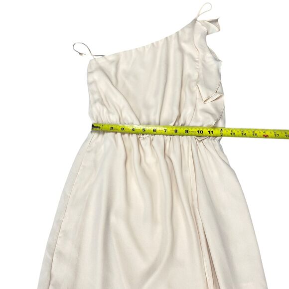 Everly One Shoulder Wrap Dress Womens Size Small Cream - Picture 6 of 14